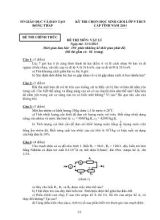 Kỳ thi chọn học sinh giỏi lớp 9 THCS cấp tỉnh năm 2011 đề thi môn Vật lí